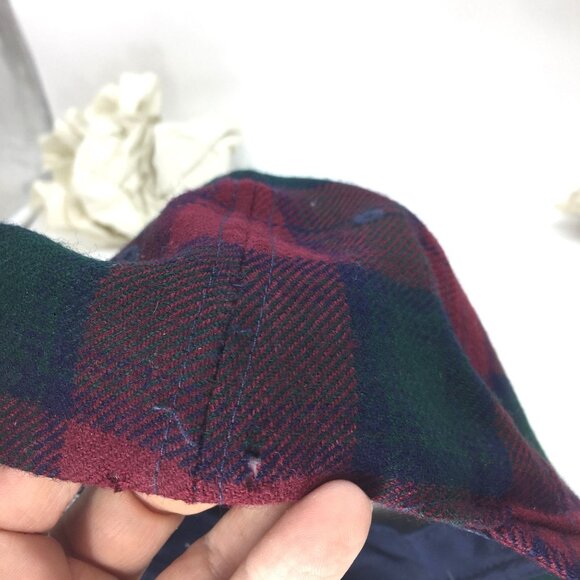 St Andrews The Old Course Golf Womens Golf Baseball Cap Red Plaid Wool - Picture 6 of 6